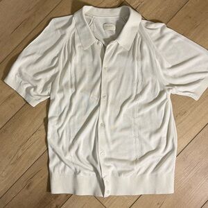 Aimé Leon Dore 100% Silk short sleeve Cardigan color White size XL